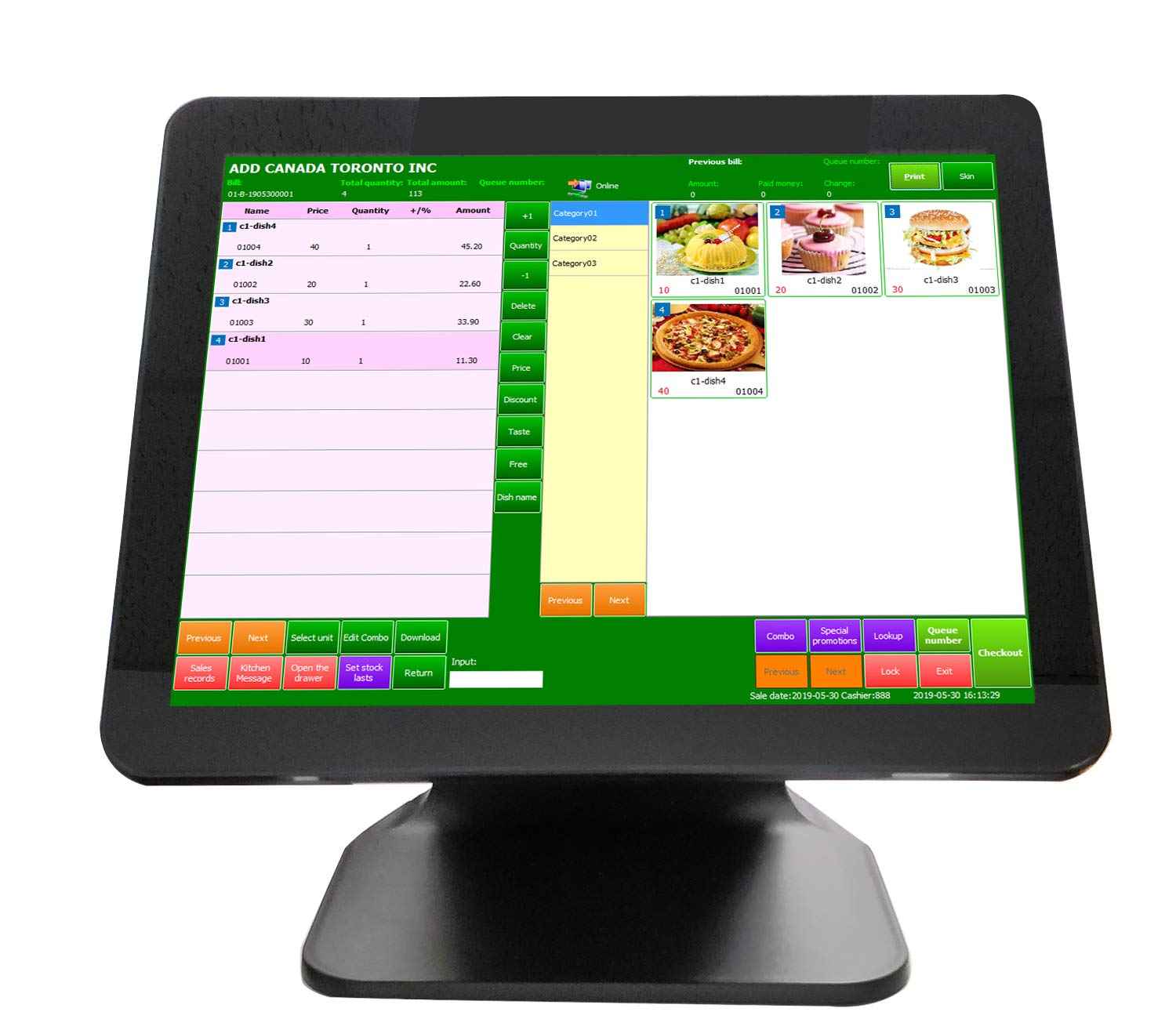Buy Touch POS System For Restaurant at cheap price